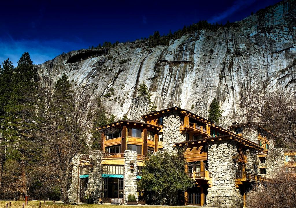 Small cozy mountain lodge in autumn surroundings